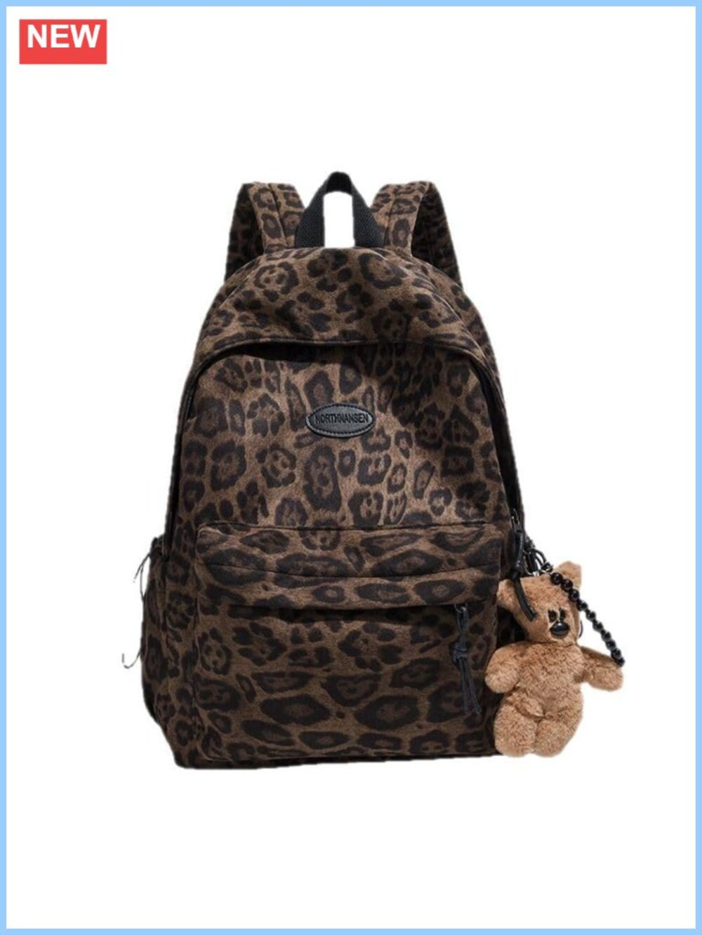 Cheetah Print Backpack Daypack Shoulder Bag Y2K Coquette Purse Women